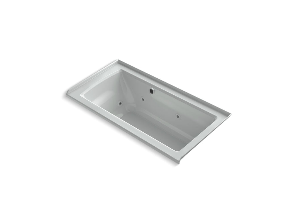 Archer® 60" X 30" Alcove Whirlpool Bath With Bask® Heated Surface, Right Drain