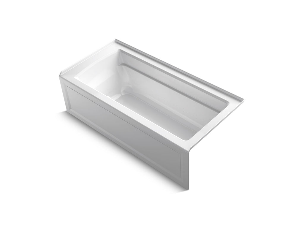 Archer® 66" X 32" Alcove Heated Bubblemassage™ Air Bath With Bask® Heated Surface, Right Drain