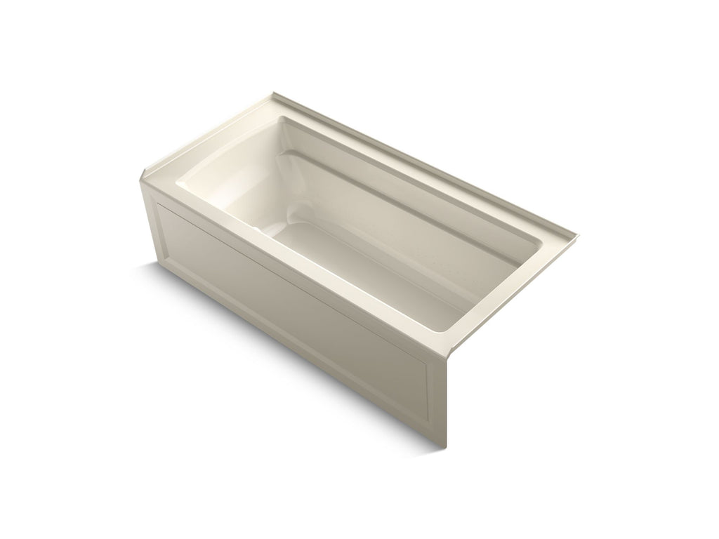Archer® 66" X 32" Alcove Heated Bubblemassage™ Air Bath With Bask® Heated Surface, Right Drain