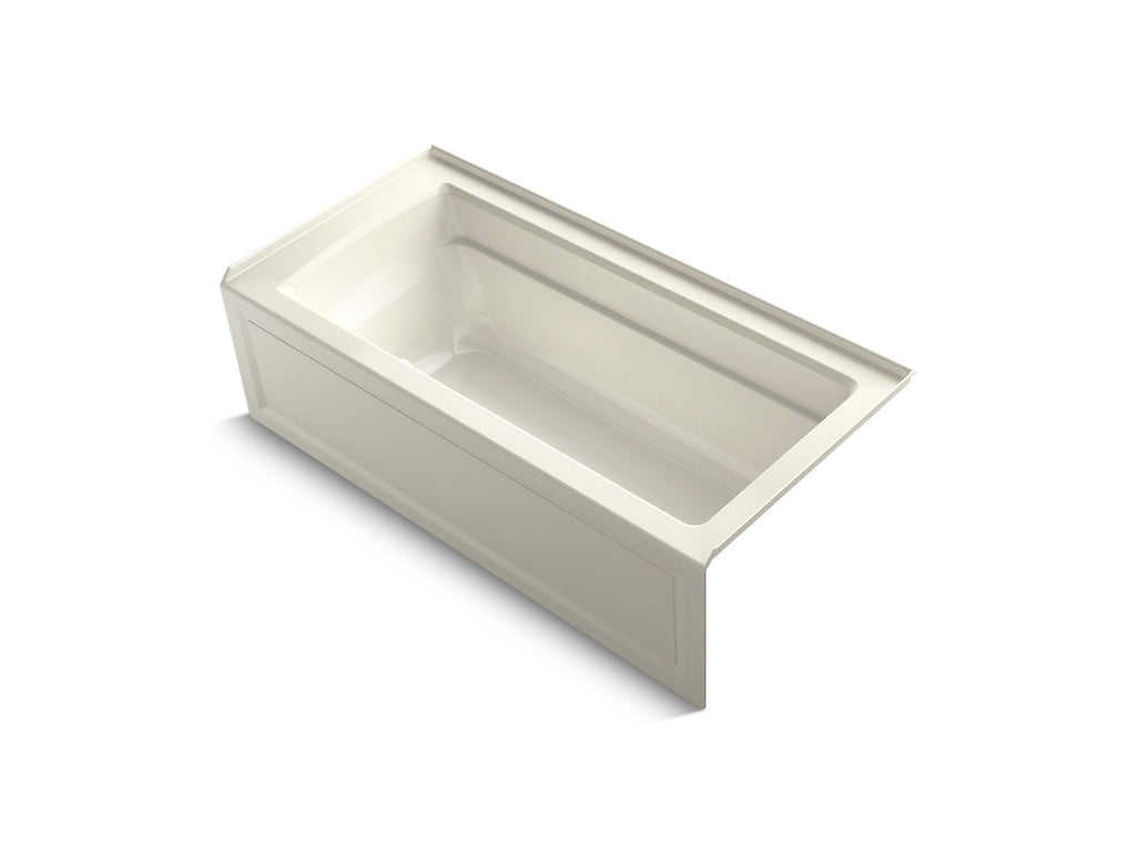 Archer® 66" X 32" Alcove Heated Bubblemassage™ Air Bath With Bask® Heated Surface, Right Drain