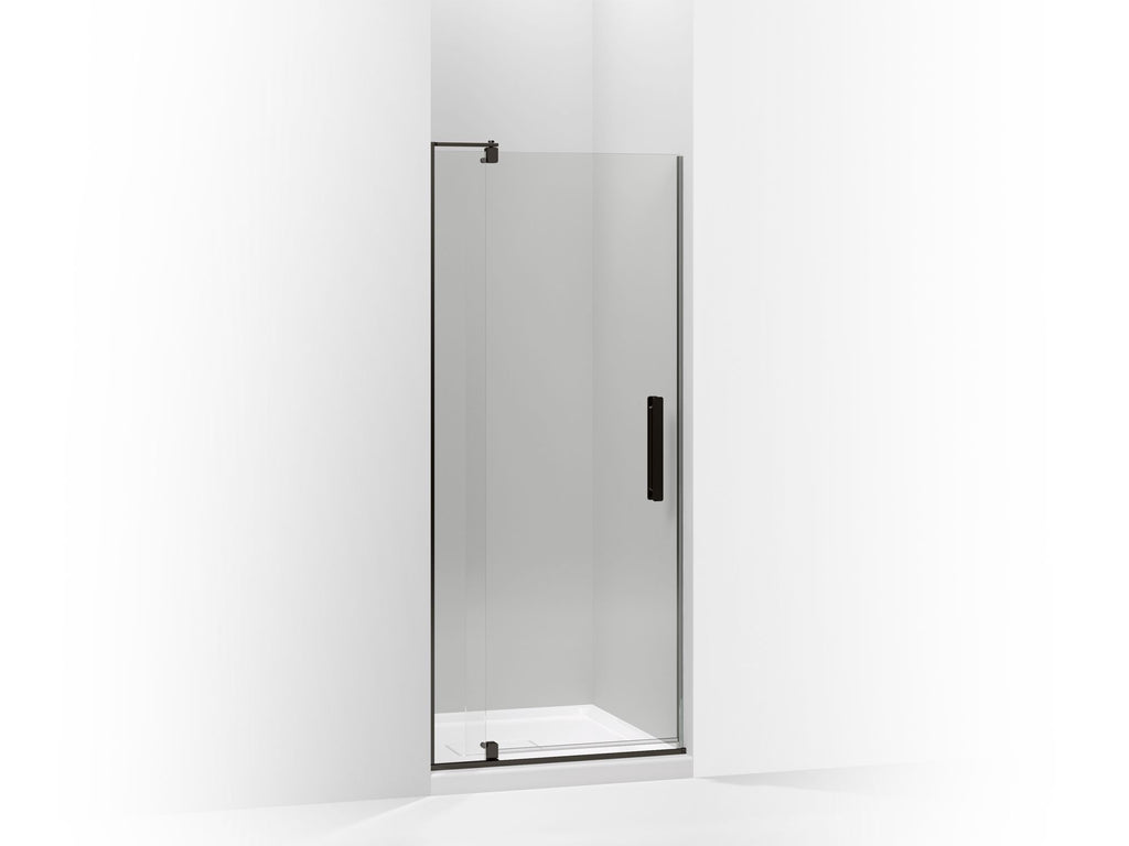 Revel® Pivot Shower Door, 74" H X 27-5/16 - 31-1/8" W, With 5/16" Thick Crystal Clear Glass
