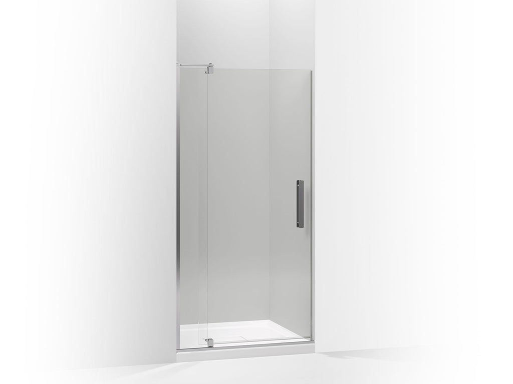 Revel® Pivot Shower Door, 74" H X 35-1/8 - 40" W, With 5/16" Thick Crystal Clear Glass