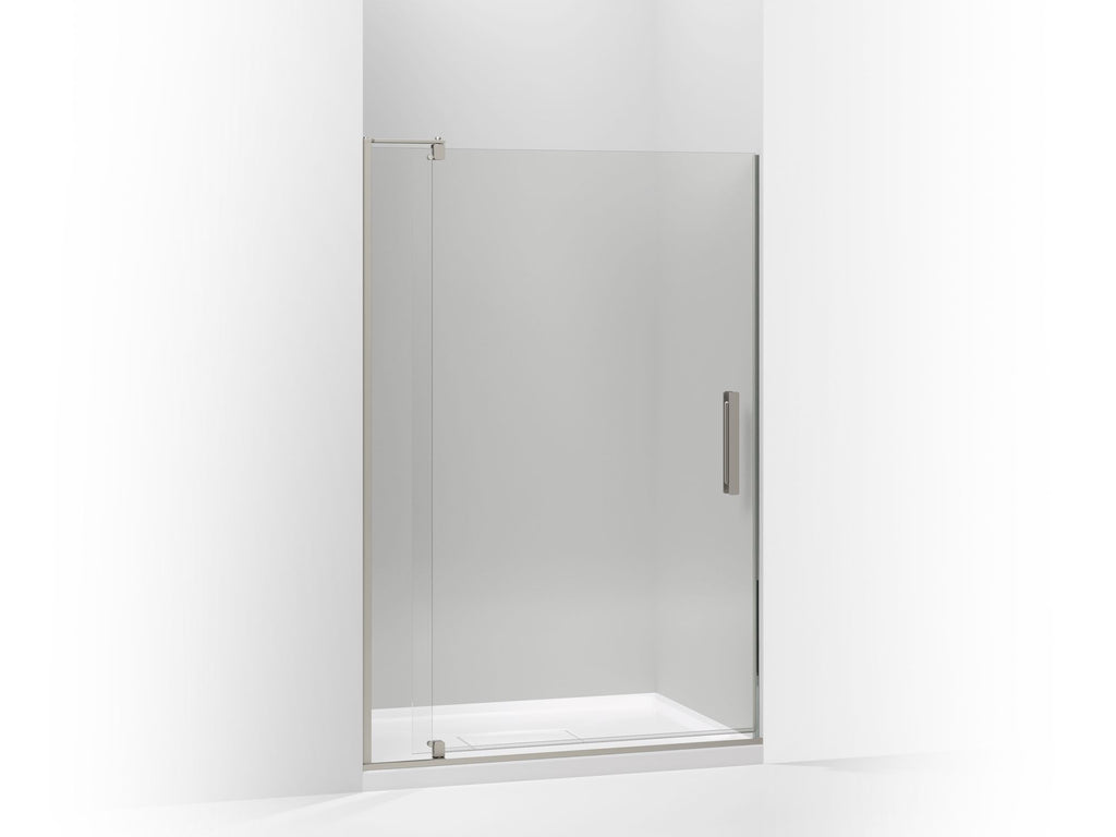 Revel® Pivot Shower Door, 74" H X 39-1/8 - 44" W, With 5/16" Thick Crystal Clear Glass