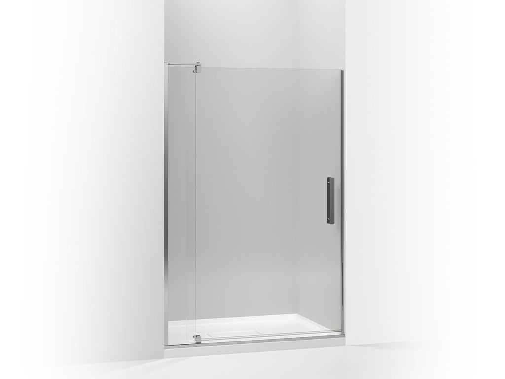 Revel® Pivot Shower Door, 74" H X 43-1/8 - 48" W, With 5/16" Thick Crystal Clear Glass