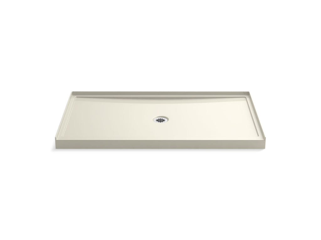 Rely® 60" X 34" Alcove Shower Base, Center Drain