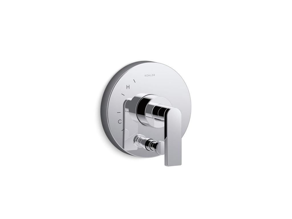 Composed® Rite-Temp® Valve Trim With Push-Button Diverter And Lever Handle