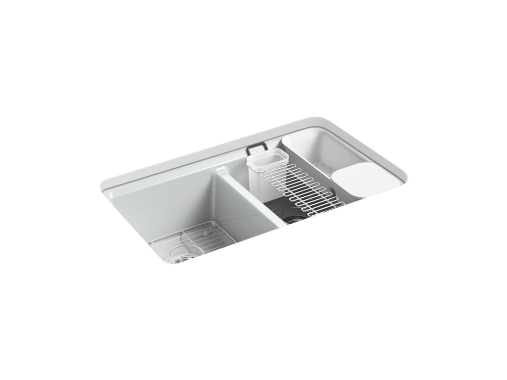 Riverby® 33" Undermount Double-Bowl Workstation Kitchen Sink