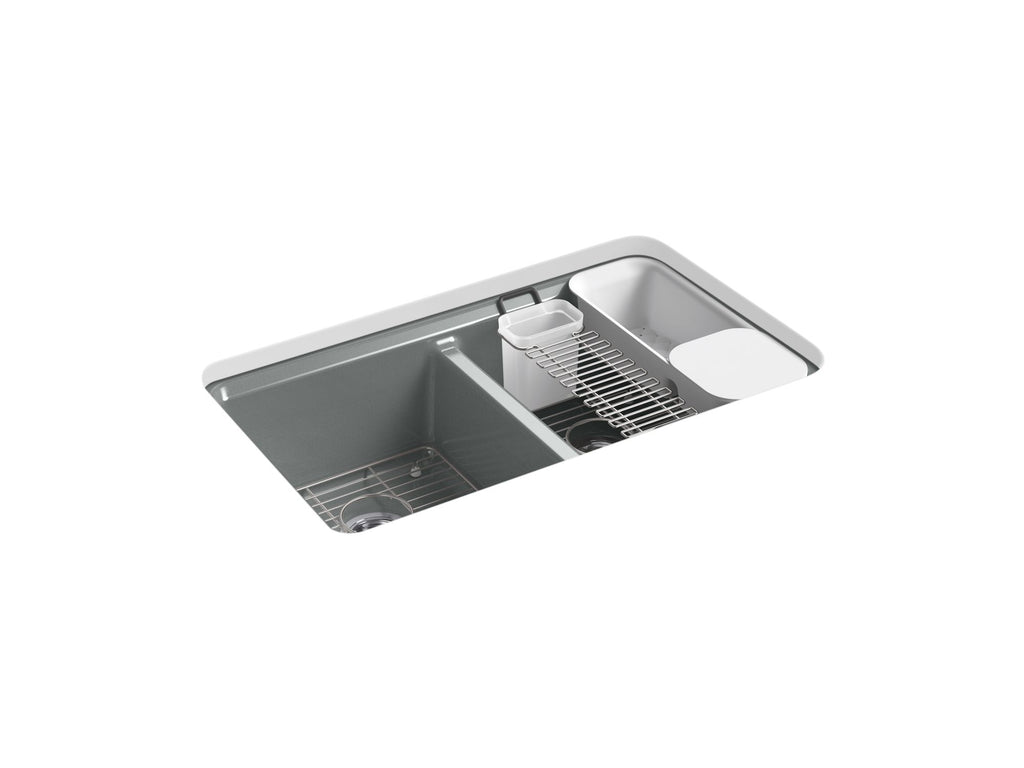Riverby® 33" Undermount Double-Bowl Workstation Kitchen Sink