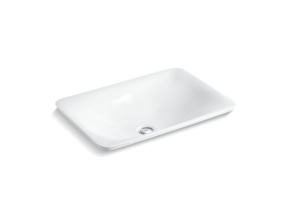 Sartorial™ Paisley Carillon® 21" Rectangular Drop-In Bathroom Sink, No Overflow