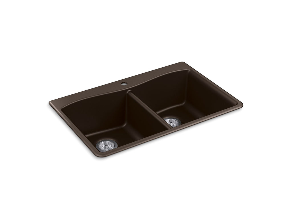 Kennon® 33" Top-/Undermount Double-Bowl Kitchen Sink