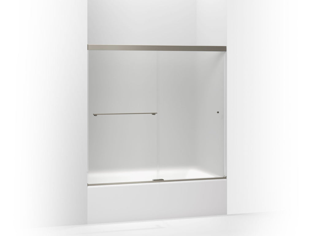 Revel® Sliding Bath Door, 62" H X 56-5/8 - 59-5/8" W, With 5/16" Thick Frosted Glass