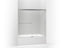 Revel® Sliding Bath Door, 62" H X 56-5/8 - 59-5/8" W, With 5/16" Thick Frosted Glass