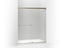 Revel® Sliding Shower Door, 70" H X 56-5/8 - 59-5/8" W, With 1/4" Thick Frosted Glass