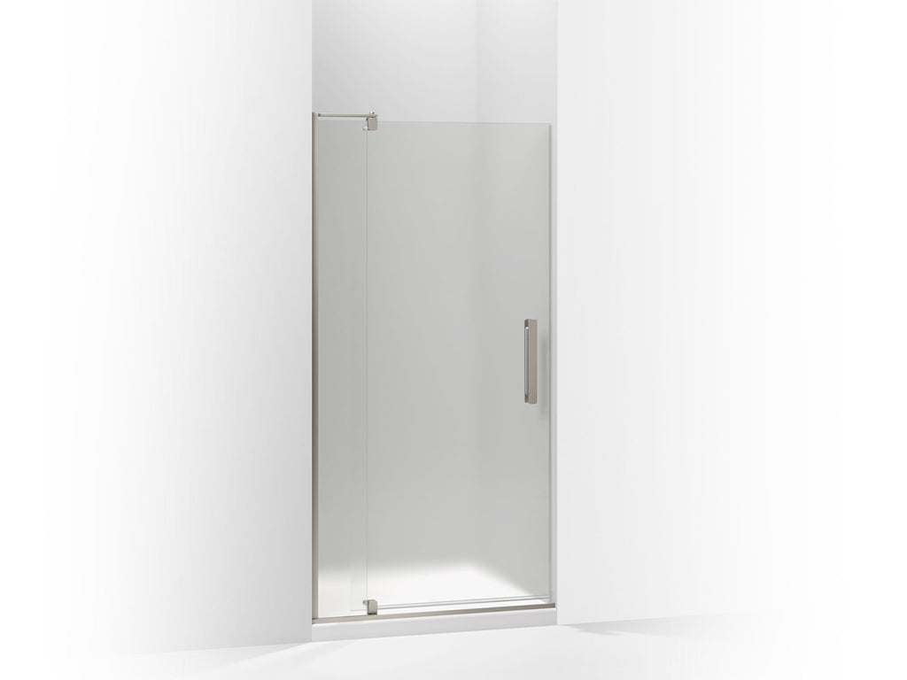 Revel® Pivot Shower Door, 70" H X 31-1/8 - 36" W, With 1/4" Thick Frosted Glass