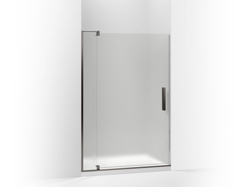 Revel® Pivot Shower Door, 70" H X 39-1/8 - 44" W, With 5/16" Thick Frosted Glass