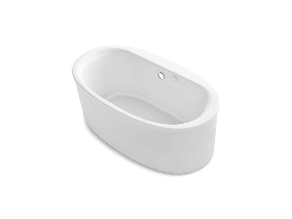 Sunstruck® 65-1/2" X 35-1/2" Freestanding Heated Bubblemassage™ Air Bath With Bask® Heated Surface And Straight Shroud