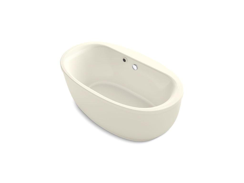 Sunstruck® 65-1/2" X 35-1/2" Oval Freestanding Bath With Bask® Heated Surface And Fluted Shroud