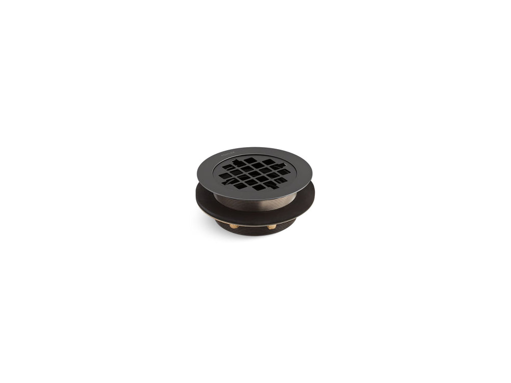 Round Shower Drain For Use With Plastic Pipe, Gasket Included