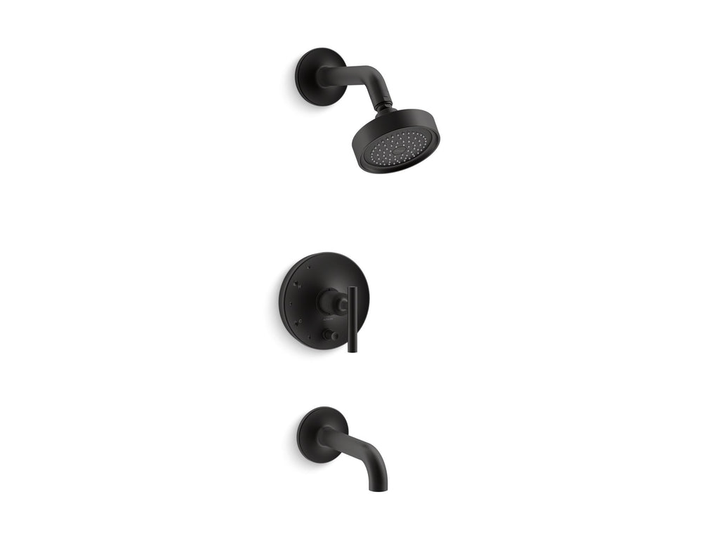 Purist® Rite-Temp® Bath And Shower Trim Kit With Push-Button Diverter And Lever Handle, 2.5 Gpm