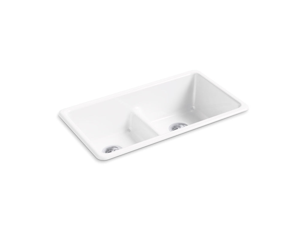 Iron/Tones® Smart Divide® 33" Top-/Undermount Double-Bowl Kitchen Sink