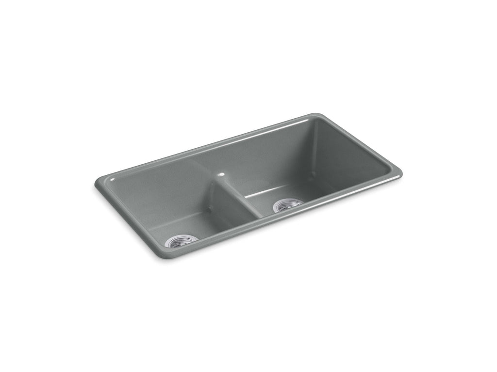 Iron/Tones® Smart Divide® 33" Top-/Undermount Double-Bowl Kitchen Sink
