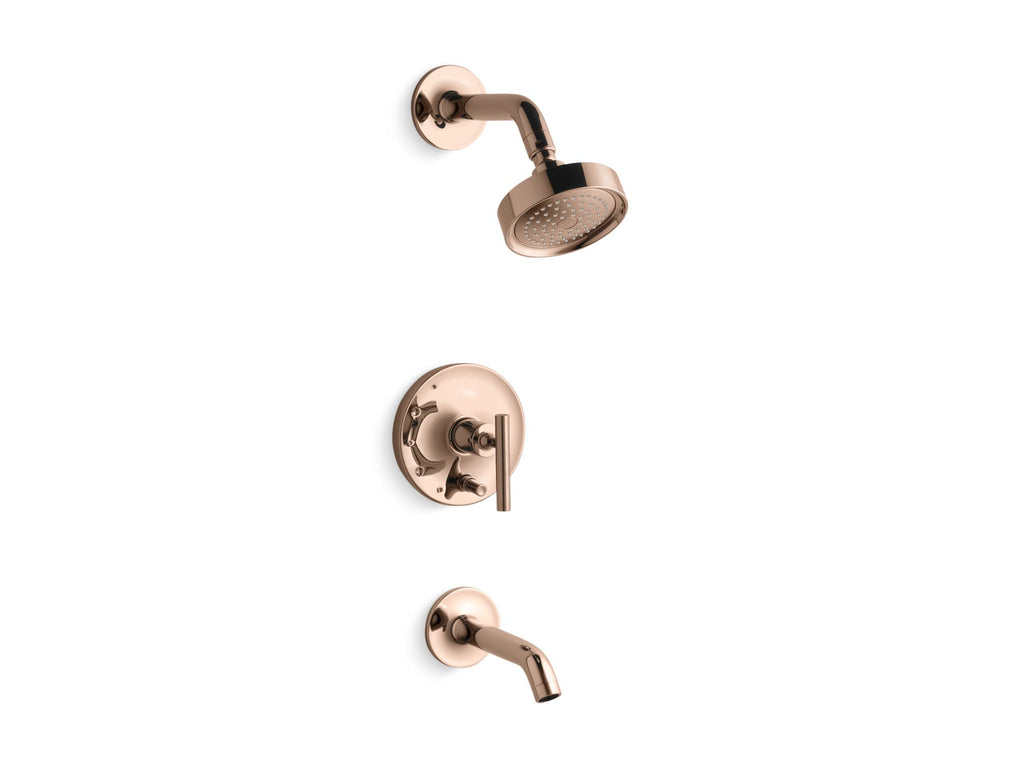Purist® Rite-Temp® Bath And Shower Trim Kit With Push-Button Diverter And Lever Handle, 2.5 Gpm