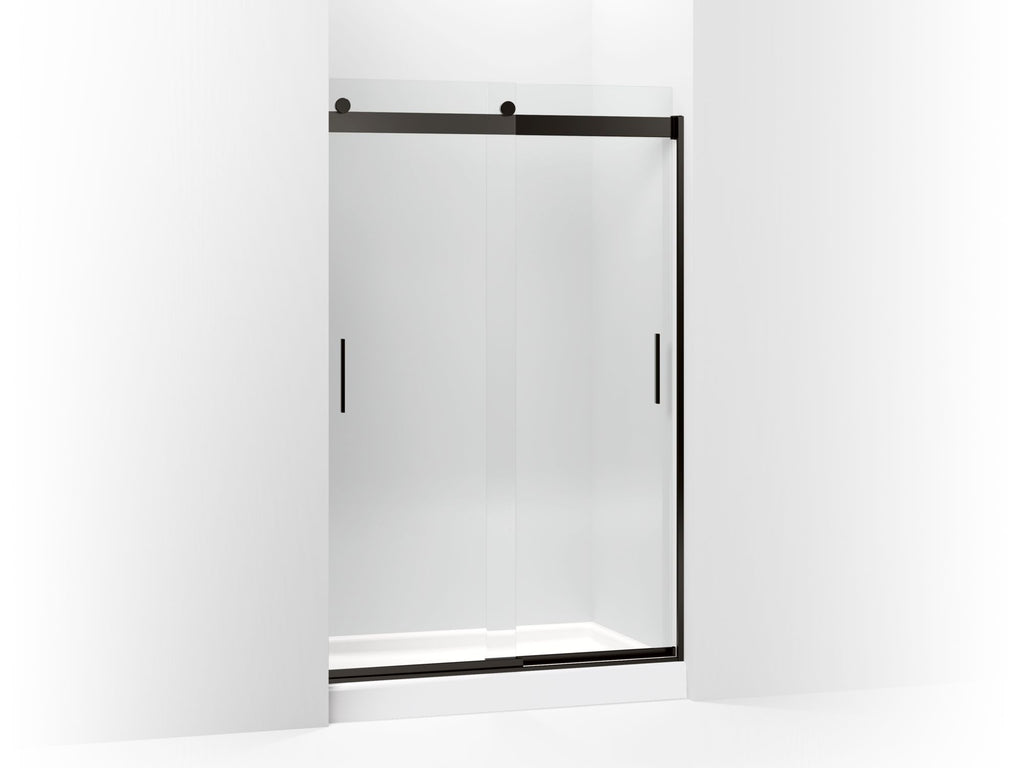 Levity® Sliding Shower Door, 74" H X 43-5/8 - 47-5/8" W, With 1/4" Thick Crystal Clear Glass