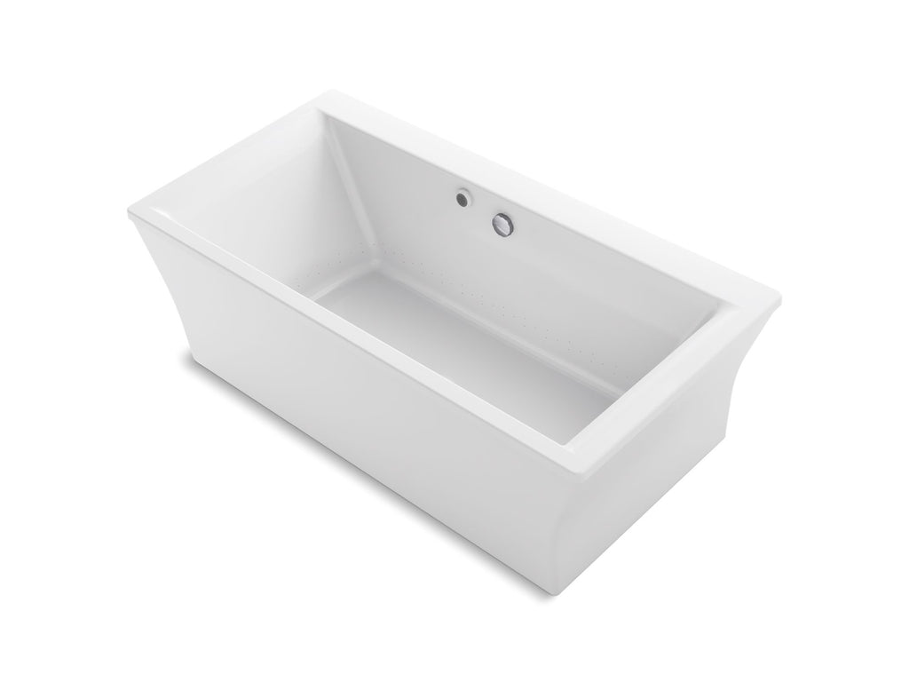 Stargaze® 60" X 34" Freestanding Bath With Bask® Heated Surface And Fluted Shroud