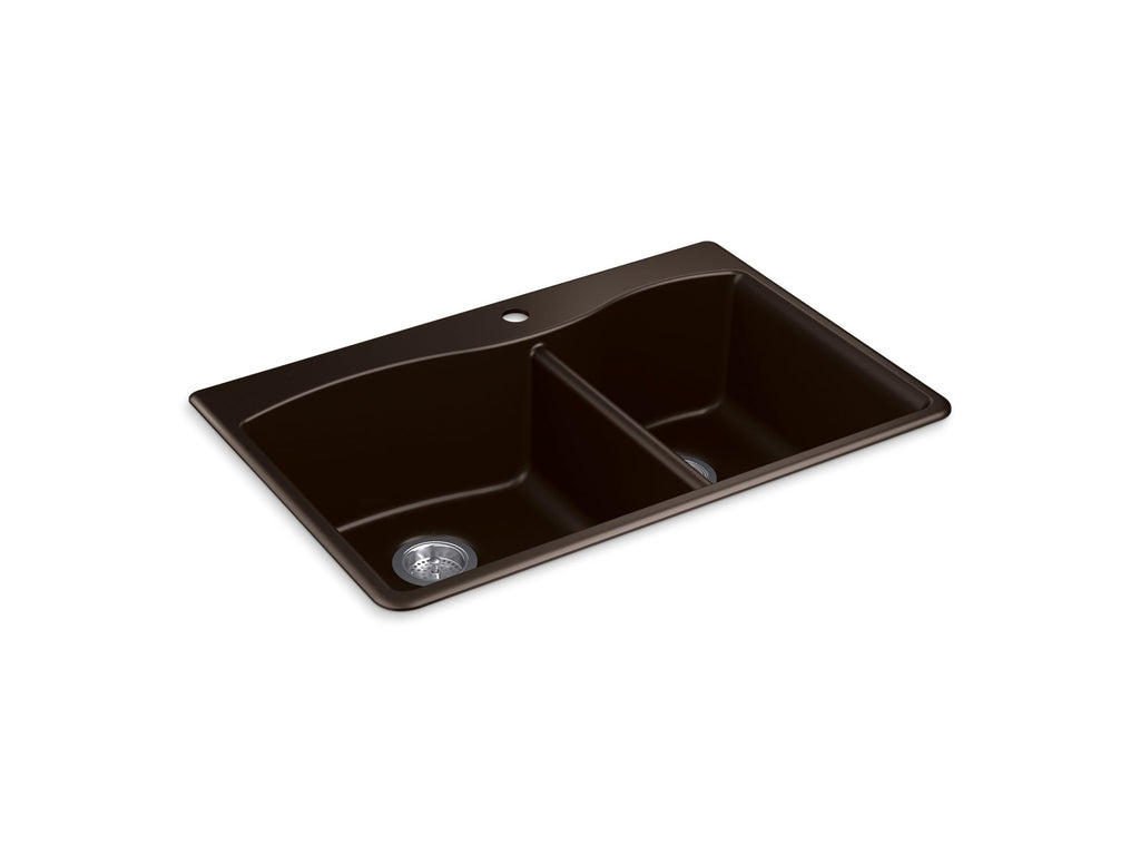 Kennon® 33" Top-/Undermount Double-Bowl Kitchen Sink