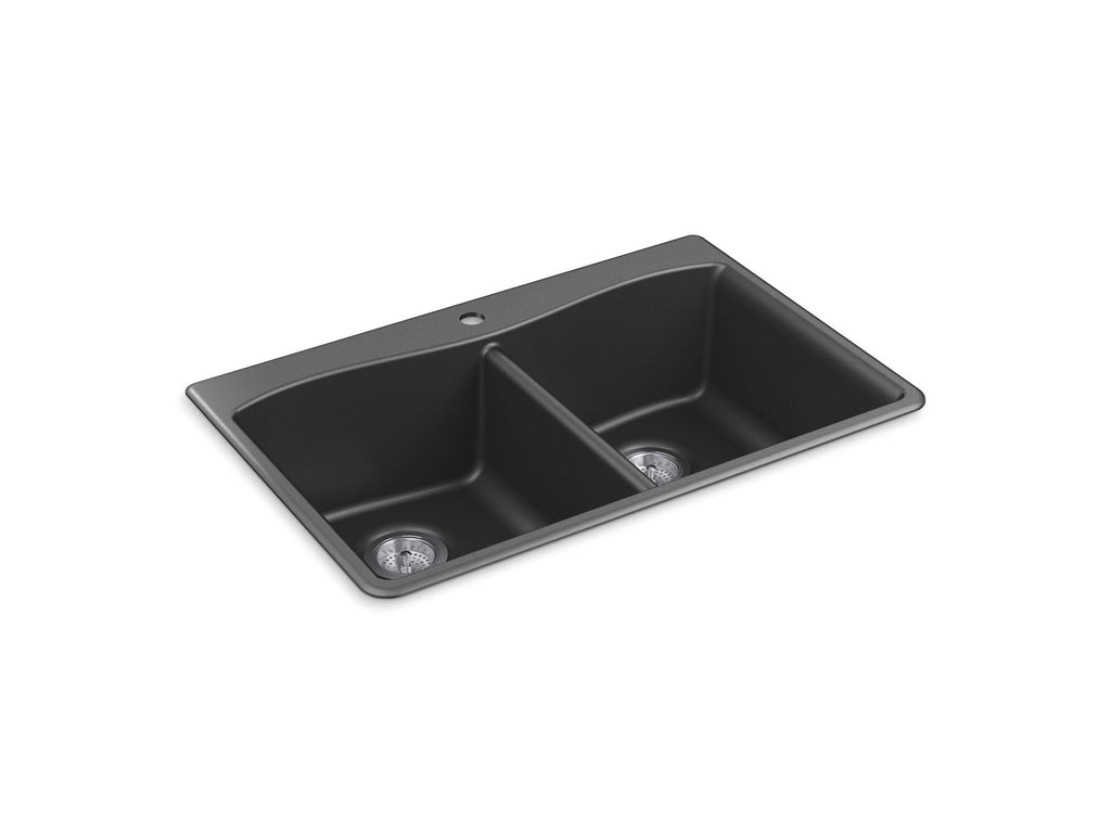 Kennon® 33" Top-/Undermount Double-Bowl Kitchen Sink