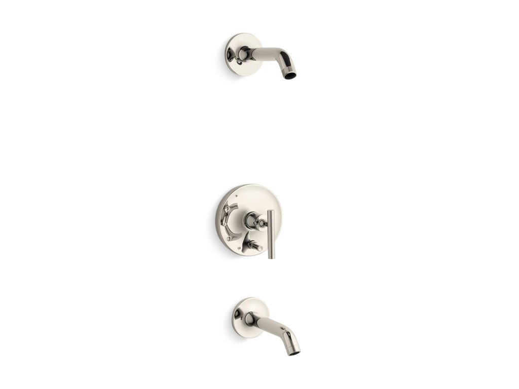 Purist® Rite-Temp® Bath And Shower Trim Kit With Push-Button Diverter And Lever Handle, Without Showerhead