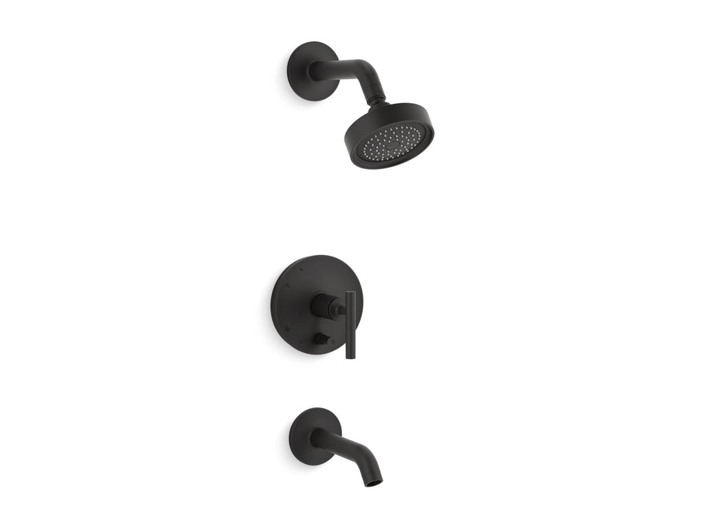 Purist® Rite-Temp® Bath And Shower Trim Kit With Push-Button Diverter And Lever Handle, 2.5 Gpm