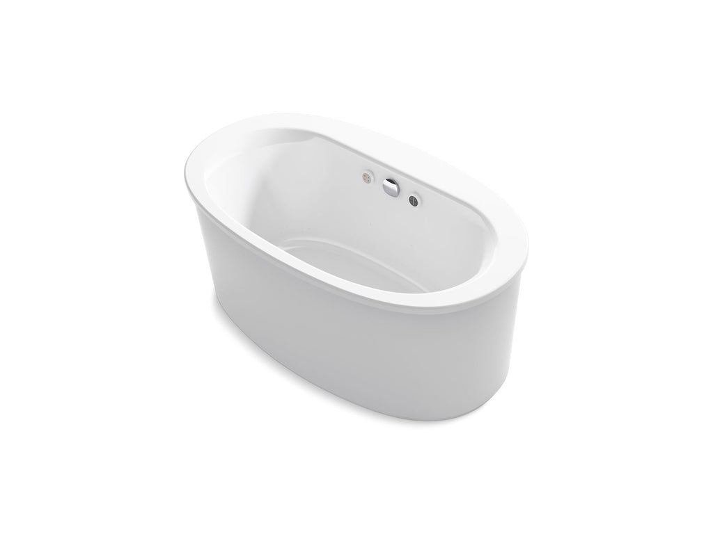 Sunstruck® 60-1/2" X 34-1/2" Freestanding Heated Bubblemassage™ Air Bath With Bask® Heated Surface And Straight Shroud
