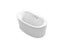 Sunstruck® 60-1/2" X 34-1/2" Freestanding Heated Bubblemassage™ Air Bath With Bask® Heated Surface And Straight Shroud