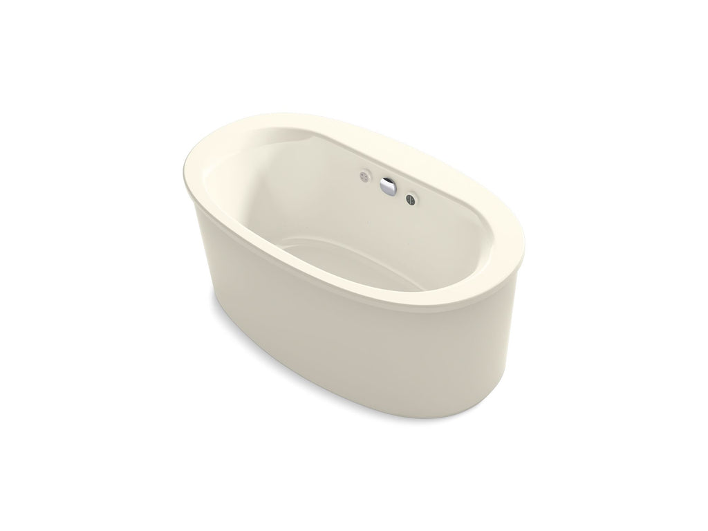 Sunstruck® 60-1/2" X 34-1/2" Freestanding Heated Bubblemassage™ Air Bath With Bask® Heated Surface And Straight Shroud