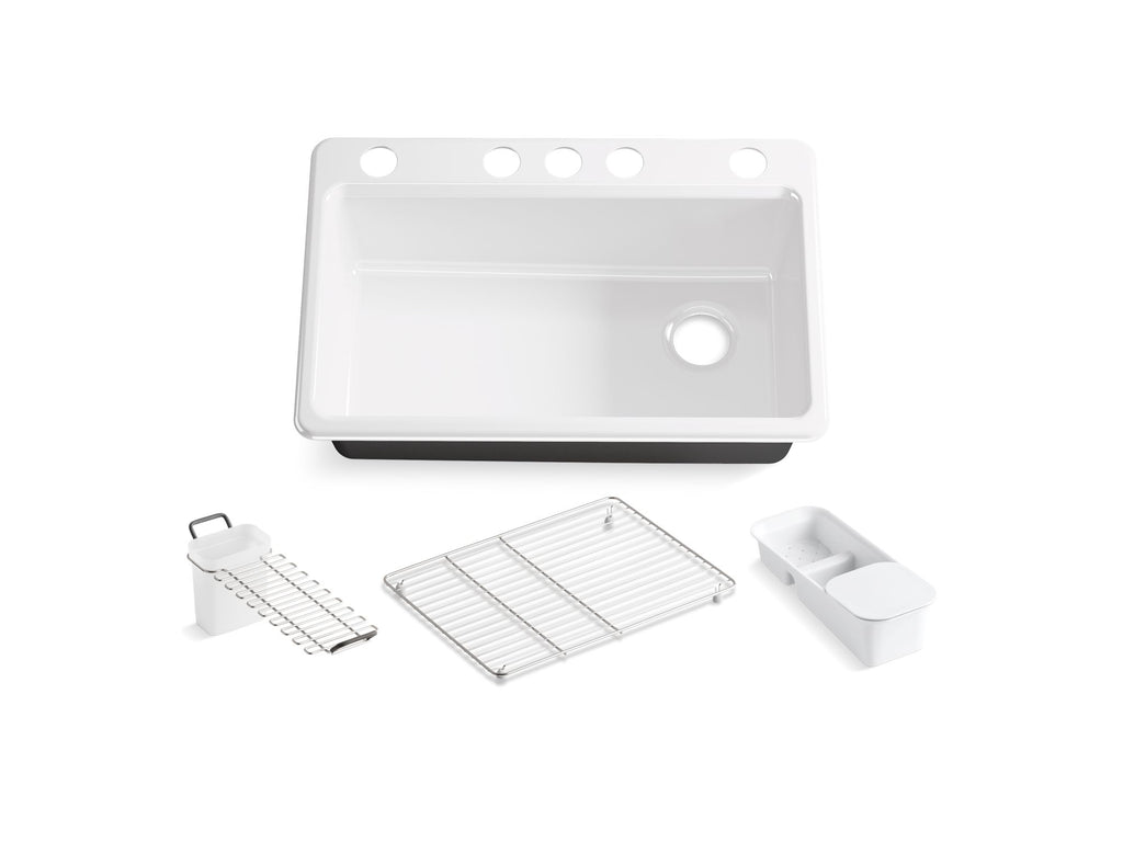 Riverby® 33" Undermount Single-Bowl Workstation Kitchen Sink