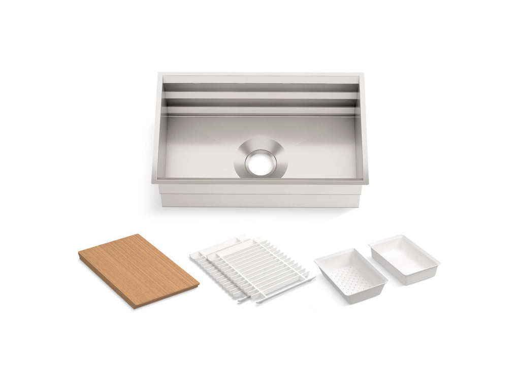 Prolific® 29" Undermount Single-Bowl Workstation Kitchen Sink
