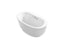 Sunstruck® 60-1/2" X 34-1/2" Freestanding Heated Bubblemassage™ Air Bath With Bask® Heated Surface And Fluted Shroud