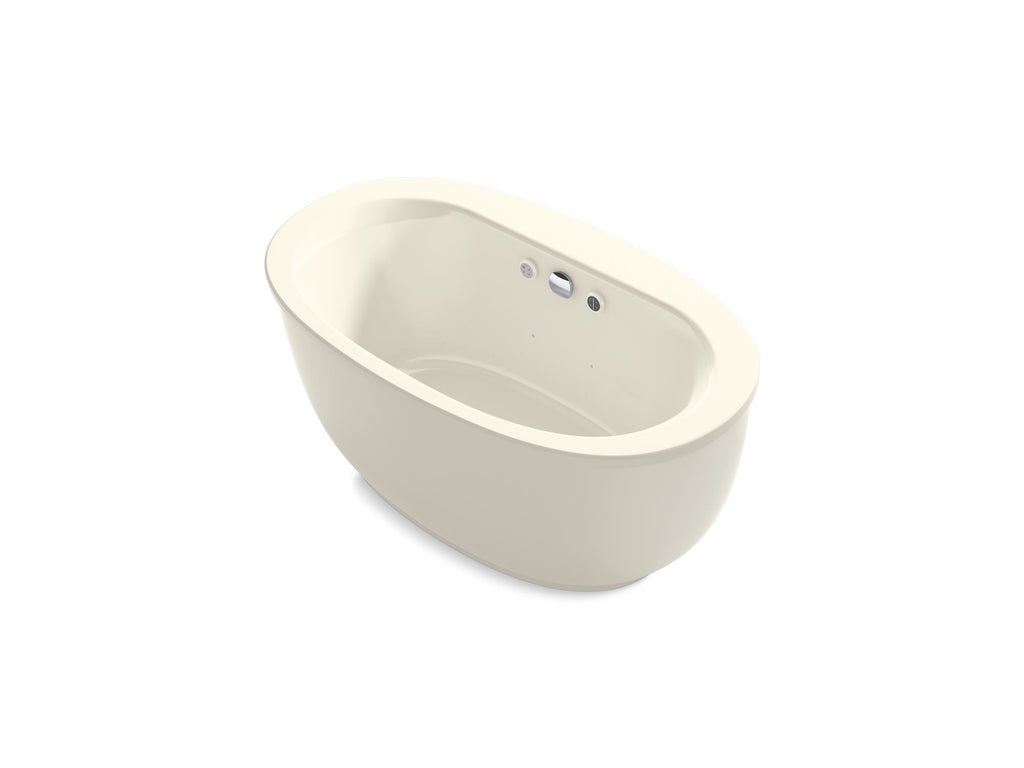 Sunstruck® 60-1/2" X 34-1/2" Freestanding Heated Bubblemassage™ Air Bath With Bask® Heated Surface And Fluted Shroud