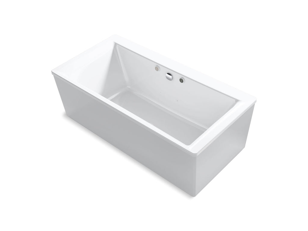 Stargaze® 72" X 36-1/4" Freestanding Heated Bubblemassage™ Air Bath With Bask® Heated Surface And Straight Shroud