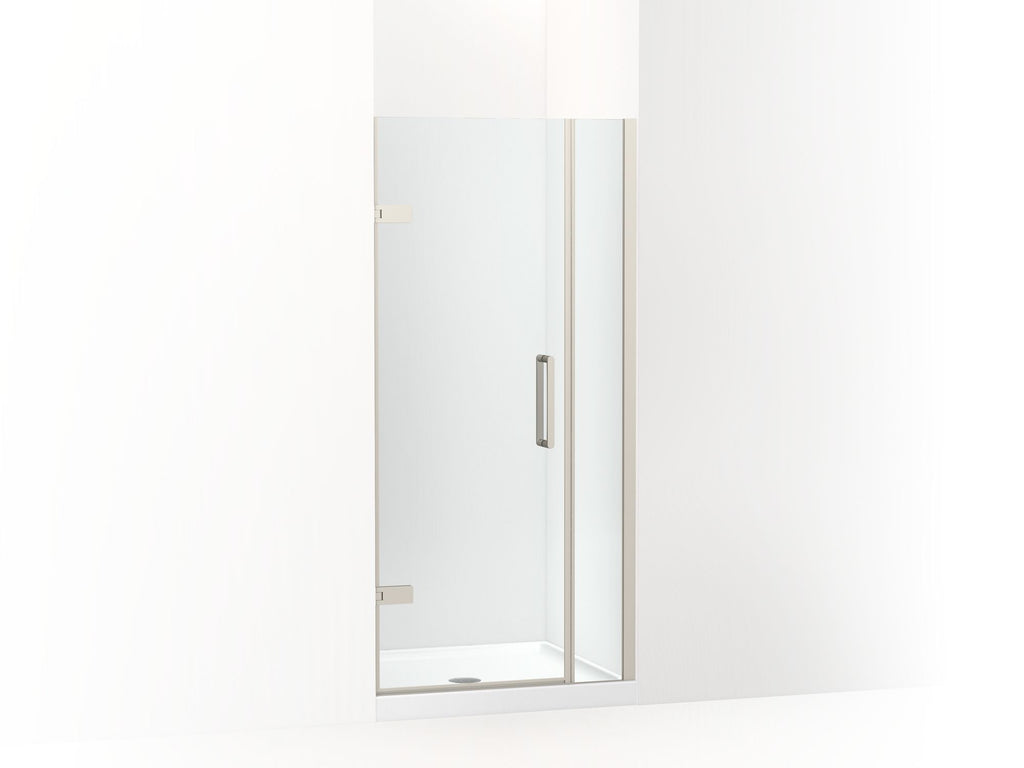 Composed™ Frameless Pivot Shower Door, 71-9/16" H X 33-5/8 - 34-3/8" W, With 3/8" Thick Crystal Clear Glass
