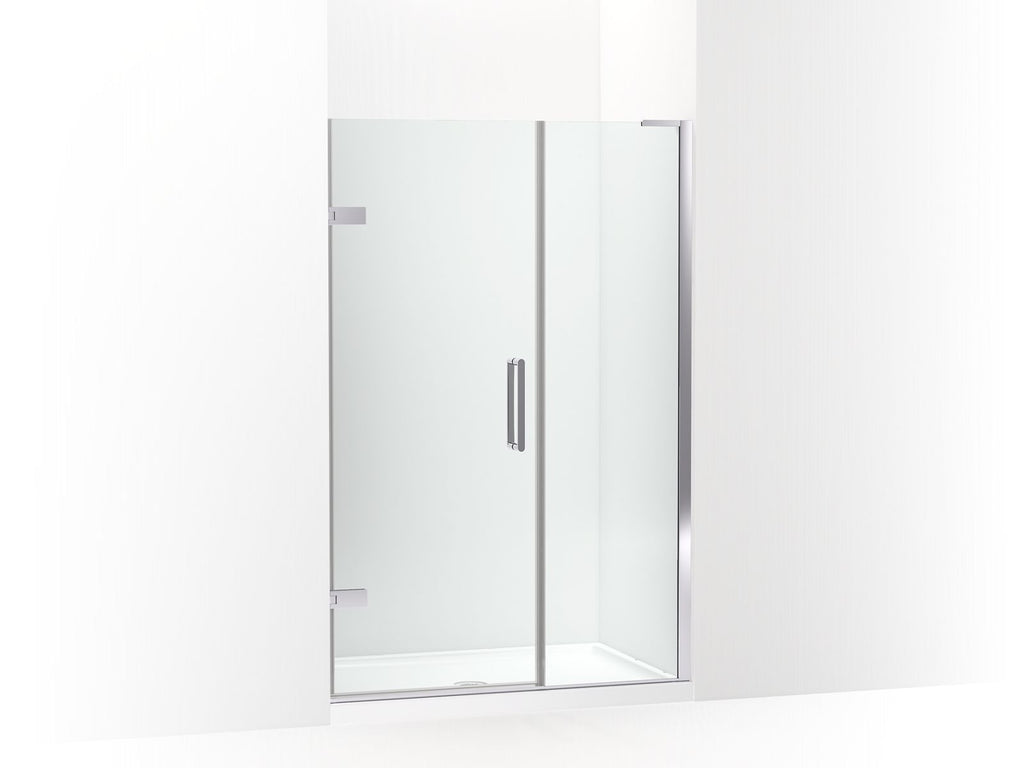 Composed® Frameless Pivot Shower Door, 71-3/4" H X 45-1/4 - 46" W, With 3/8" Thick Crystal Clear Glass
