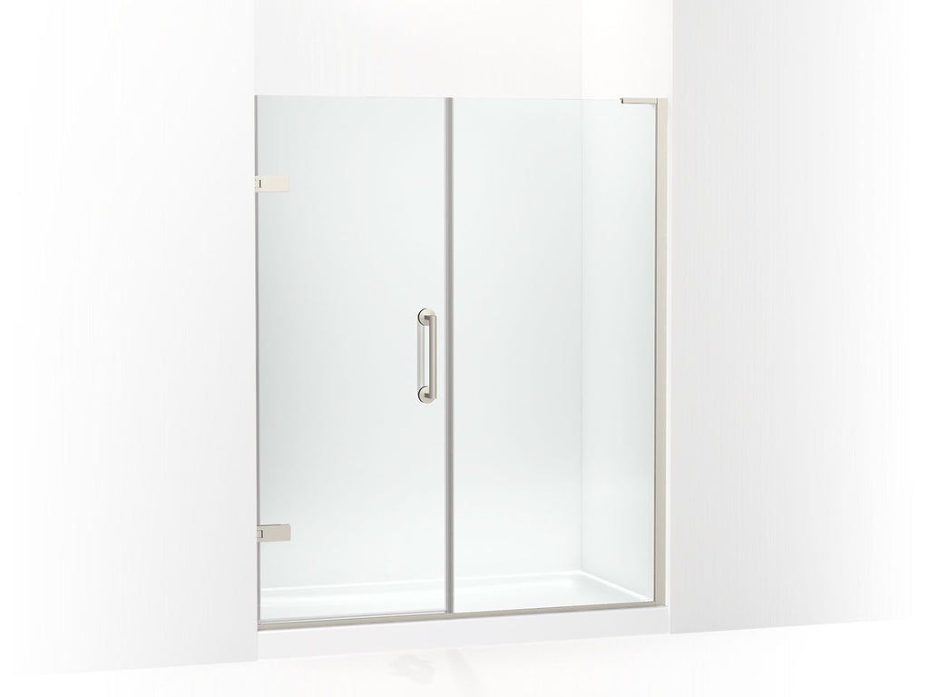 Components™ Frameless Pivot Shower Door, 71-3/4" H X 57-1/4 - 58" W, With 3/8" Thick Crystal Clear Glass