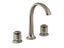 Script® Decorative Sink Faucet, Arch Spout, Flannel Grey Saint-Louis Crystal Knob Handles