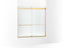 Levity® Sliding Bath Door, 62" H X 56-5/8 - 59-5/8" W, With 1/4" Thick Crystal Clear Glass