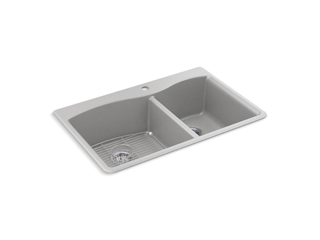 Kennon® 33" Top-/Undermount Double-Bowl Kitchen Sink