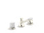 Script® Decorative Sink Faucet, Low Spout, White Porcelain Knob Handles