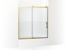 Rely® 62-1/2" H Sliding Bath Door With 3/8"-Thick Glass