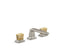 Per Se® Decorative Sink Faucet, Low Spout, Gold Flake Crystal Knob Handles