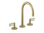 One™ Sink Faucet, Gooseneck Spout, White Carrara Handles